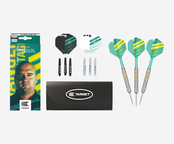Rob Cross Brass - Darts, Extra Shafts and Flights, Storage Wallet, and Box