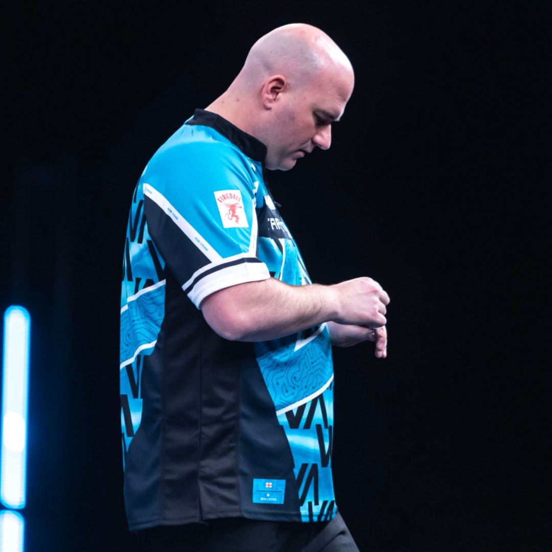 Rob Cross Checking His Darts