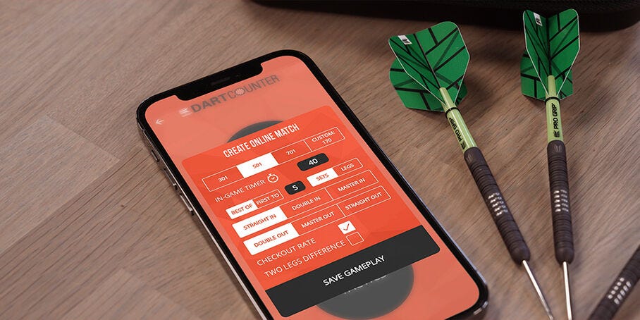 Download the DartCounter app for free from the App Store and Google Play.