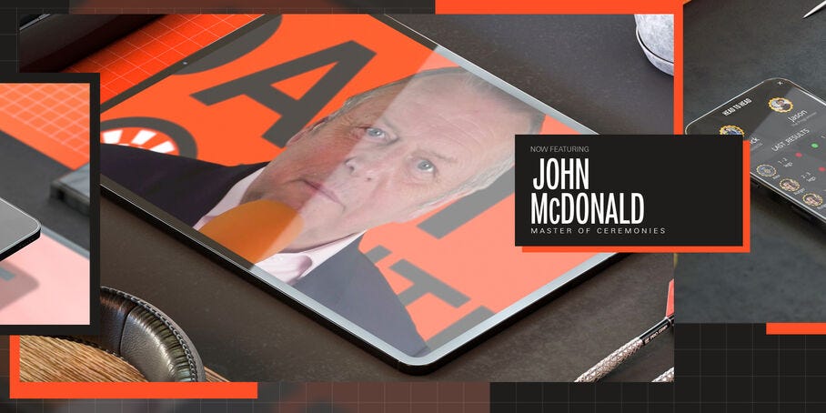 John McDonald is the new announcer on the DartCounter app