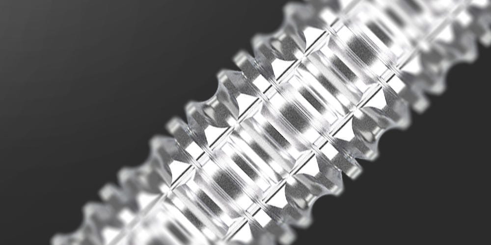 Close-up of the precision milled dart barrel of the Agora SP dart range