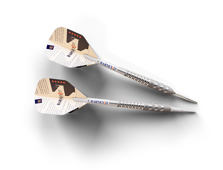 BARNEY25 Steel Tip and Soft Tip Darts