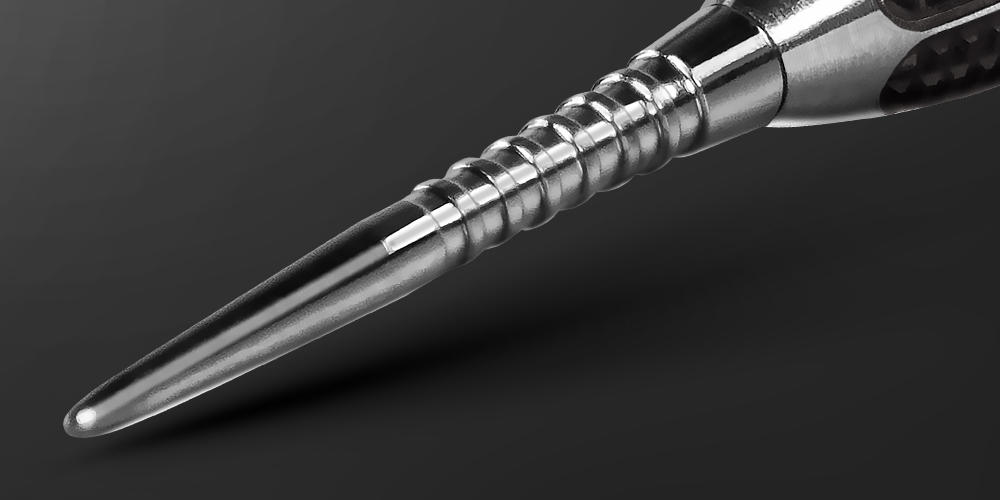 Close-up of Target's Storm Point dart tip featured on the Daytona Fire GT dart range
