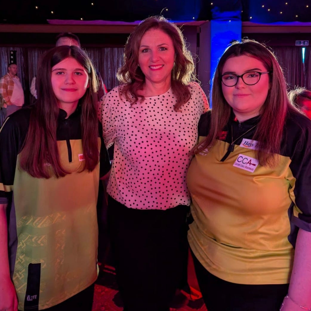 Paige Pauling, Sophie McKinlay and Lorraine Winstanly together.