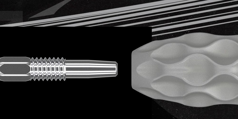Close-up of Target's Swiss Point Technology used on the Elysian 7 Steel Tip Darts