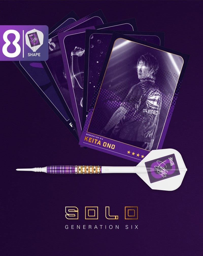 Keita Ono "SOLO" Generation 6 darts available exclusively from Target Darts Japan