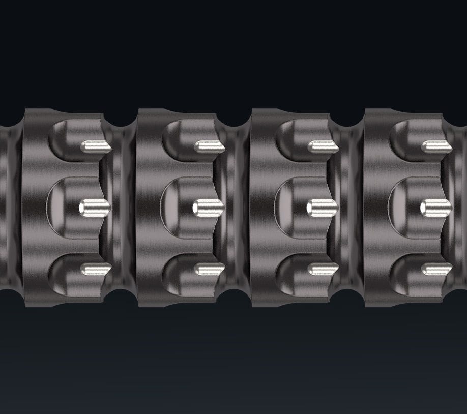 Close-up of the Luke Littler Generation One Pixel Grip showcasing the performance coating and re-machined grip.