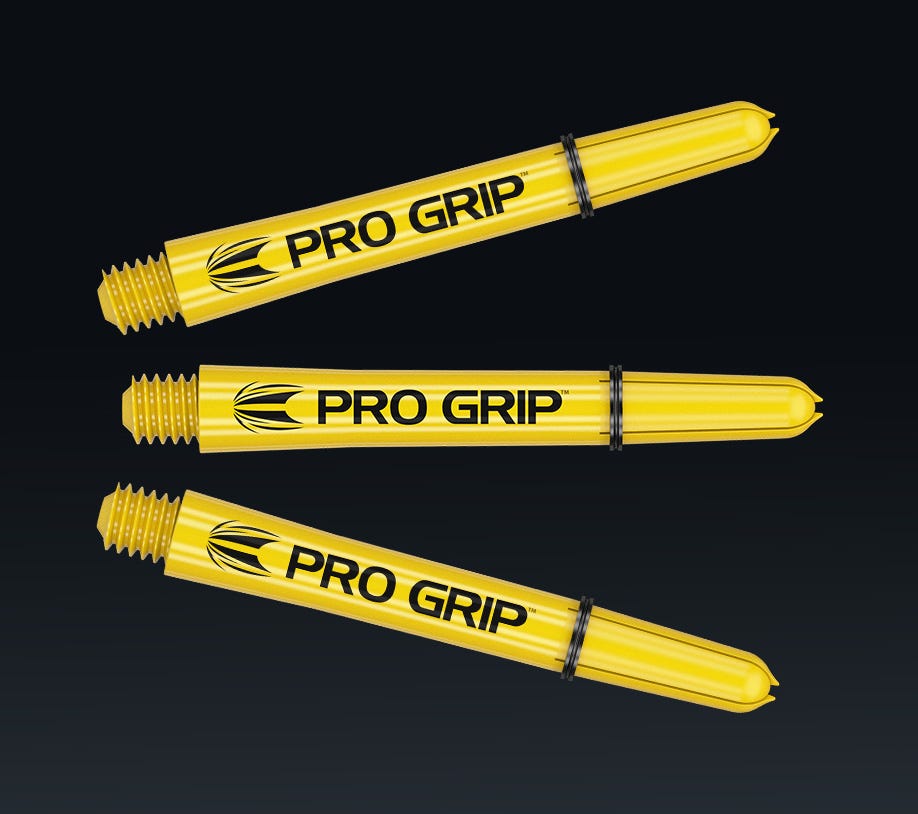 The Luke Littler Generation One Steel Tip and Soft Tip Darts use the popular Pro Grip dart shafts.