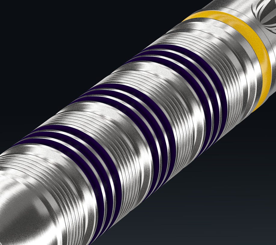 Close-up angled view of the Luke Littler Loadout Dart Barrel