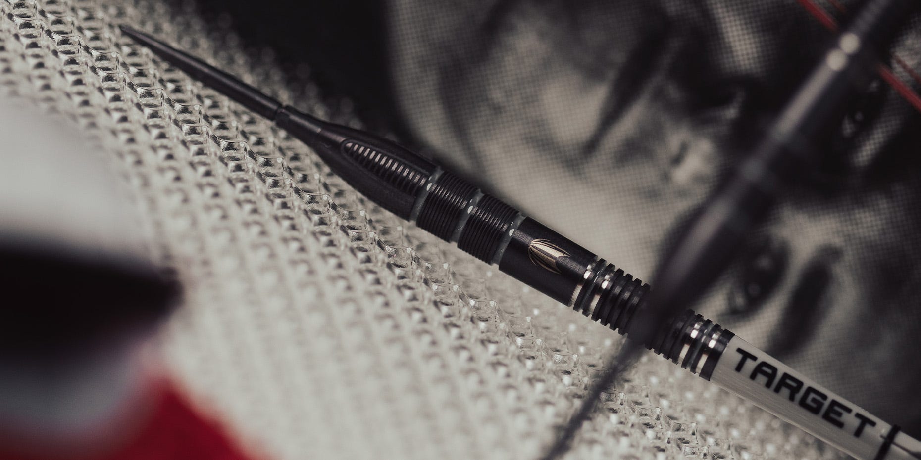 A close-up view of the Nathan Aspinall x Echo dart barrel