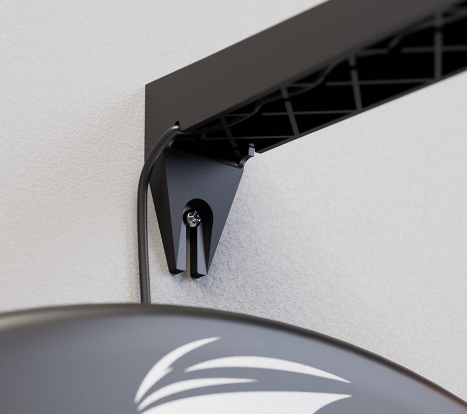 The Virt Camera can be mounted directly to your wall with the included screws.