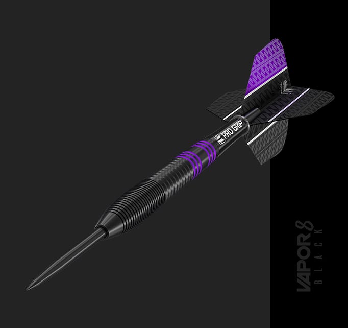 Target Darts Vapor8 Black Steel Tip Dart Range