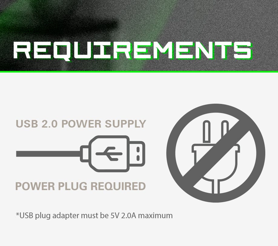 Target Laser Oche power requirements