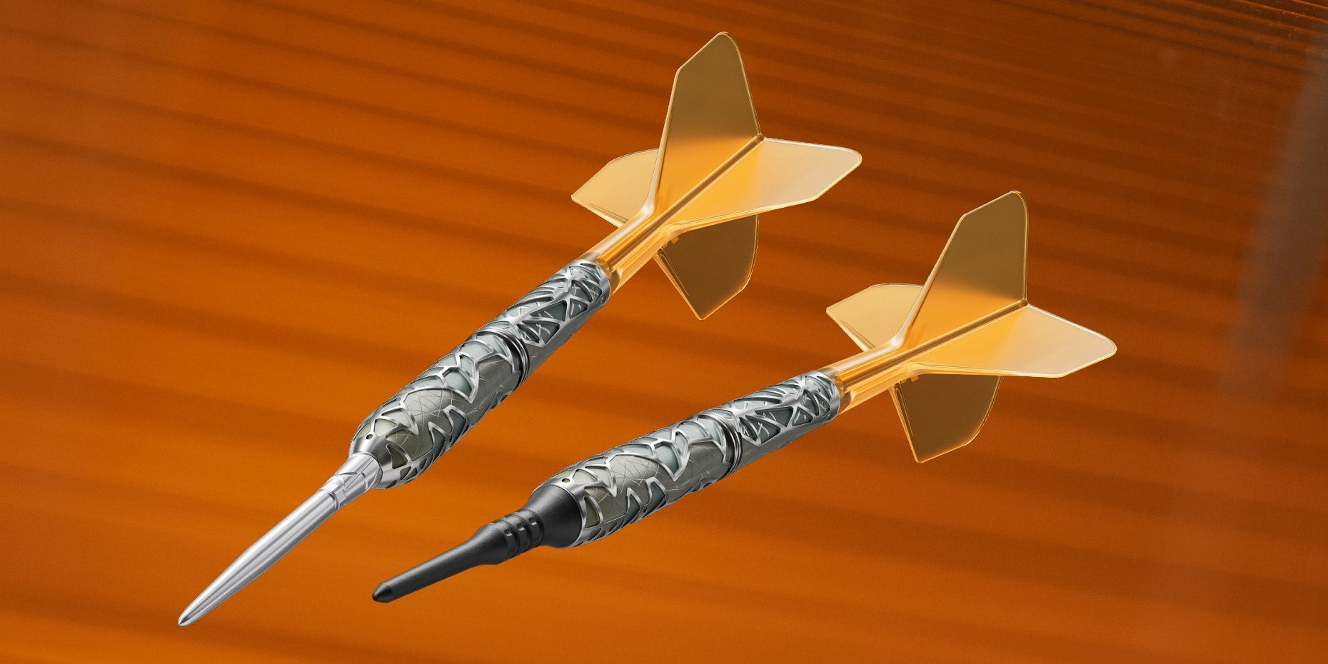 Elysian 10 Steel Tip Dart next to Elysian 10 Soft Tip Dart