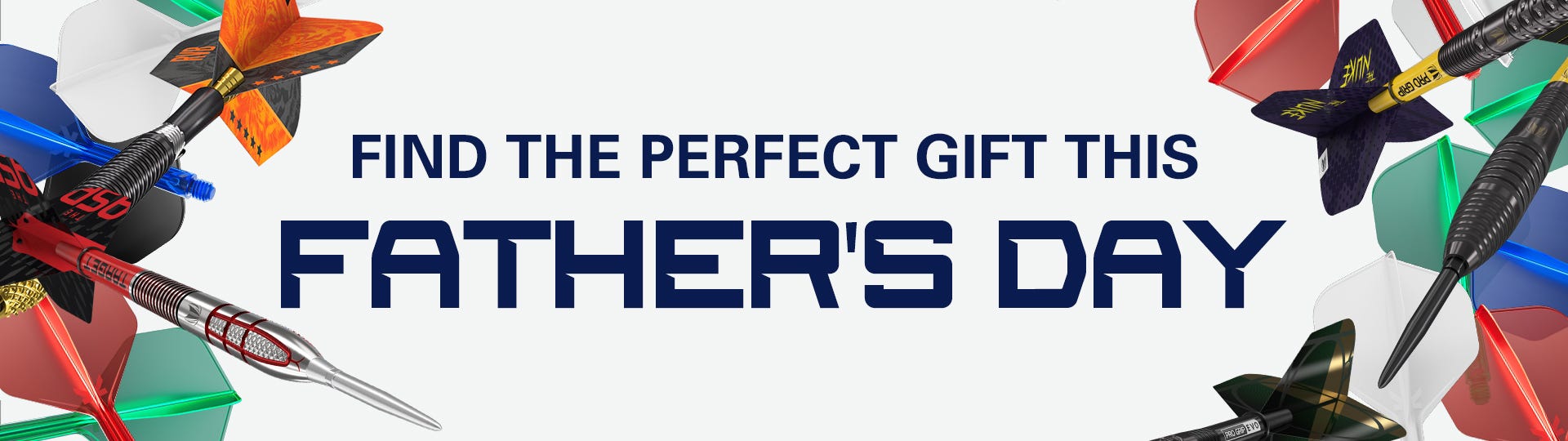 Find the perfect gift this Fathers Day. Featuring colourful variations of darts and dart flights.