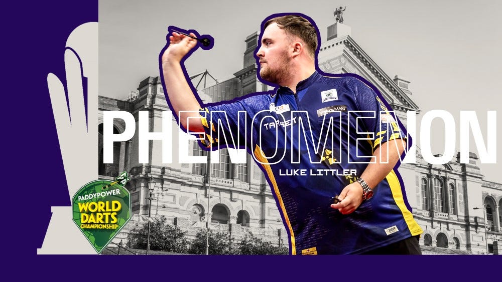 Luke Humphries winning World Grand Prix Darts 2023