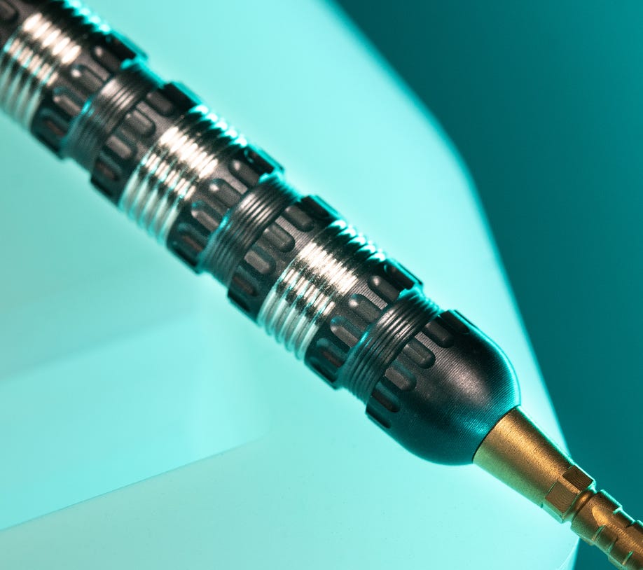 Rob Cross 95K Dart barrel close up