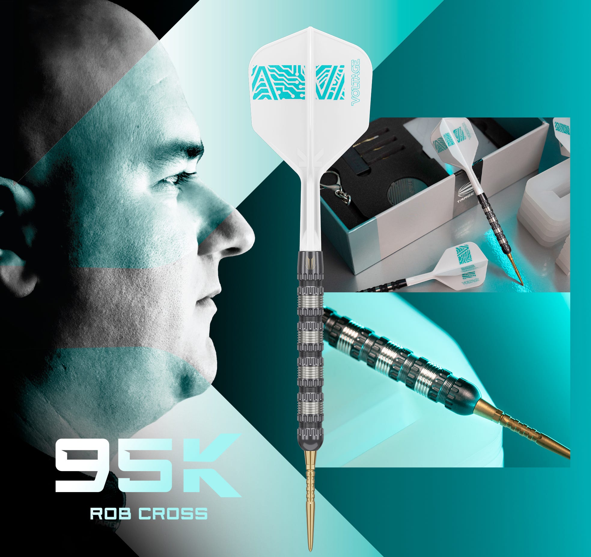Rob Cross 95K Steel Tip Darts Set