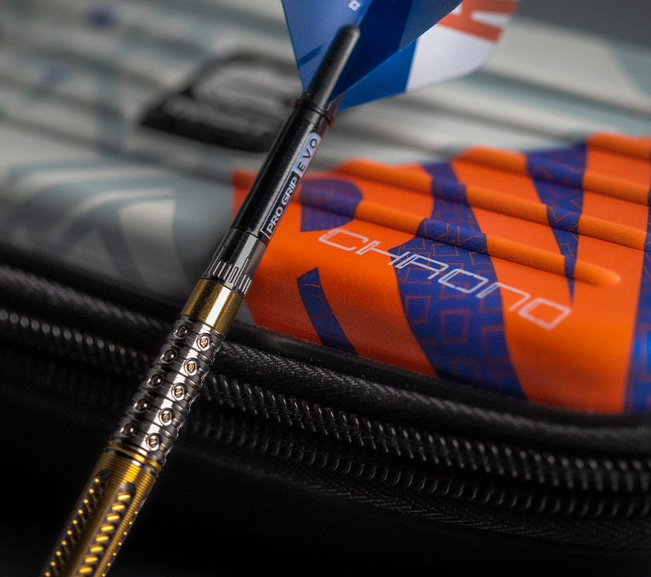 RVB Chrono steel tip darts with chrono wallet