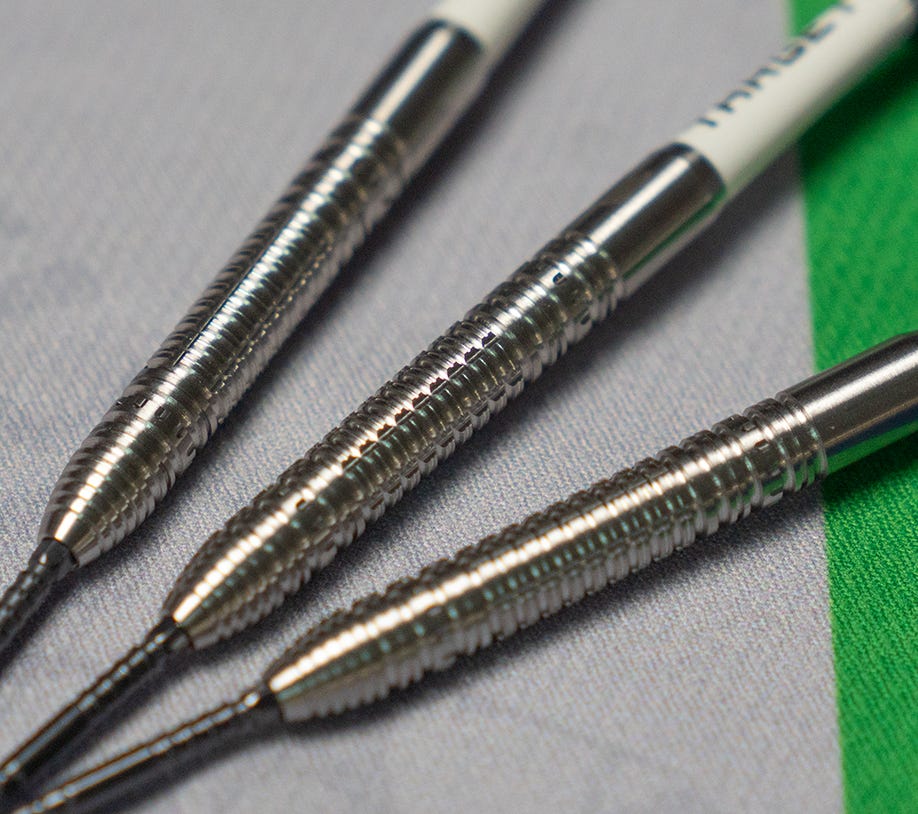 Shane Mc Guirk G1 Swiss Point Darts with barrel and swiss point in focus