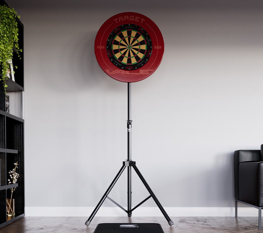 Target Dartboard Stand against a wall
