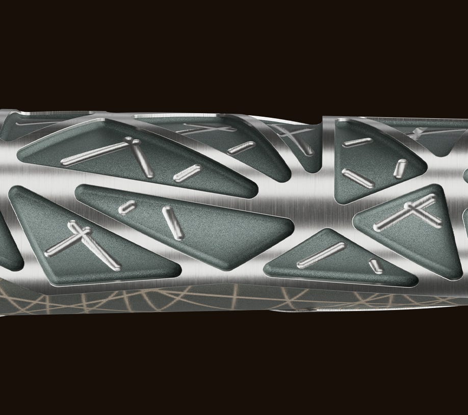 Close up of Elysian 10 dart barrel with 95% tungsten