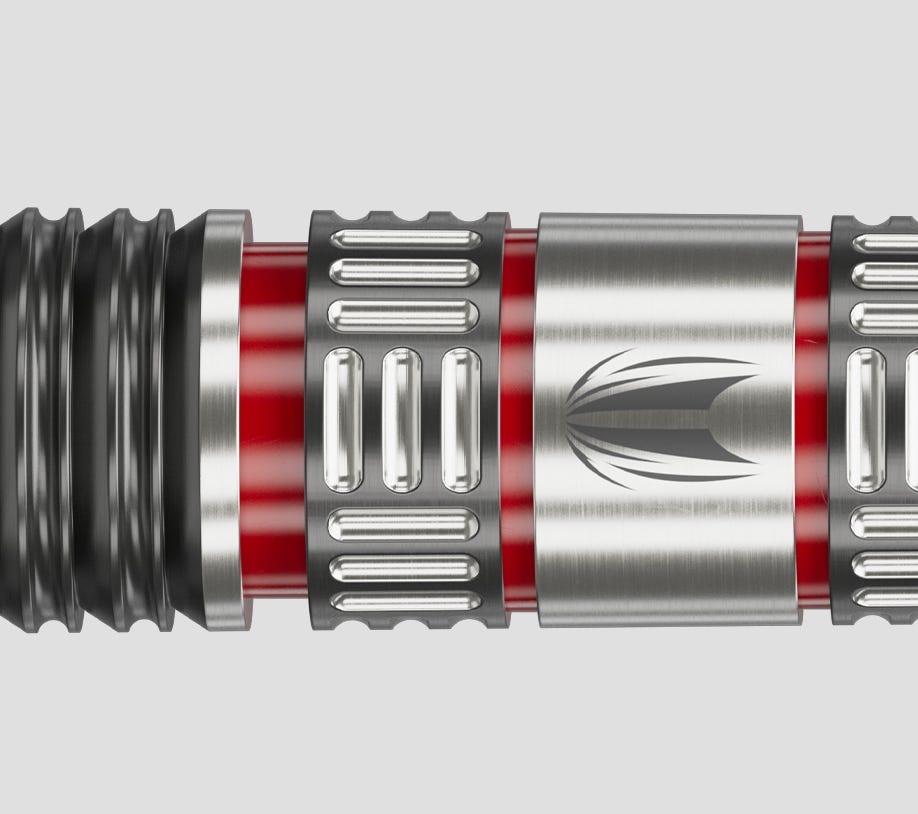 Close up of Gabriel Clemens 95K dart barrel with 95% tungsten