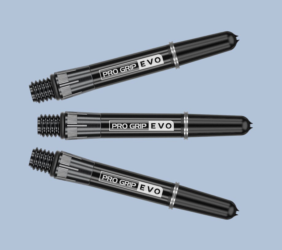 RVB Chrono Pro Grip Evo Dart Shafts in black
