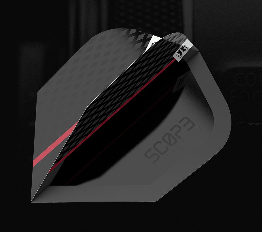 The scope dart flights in black